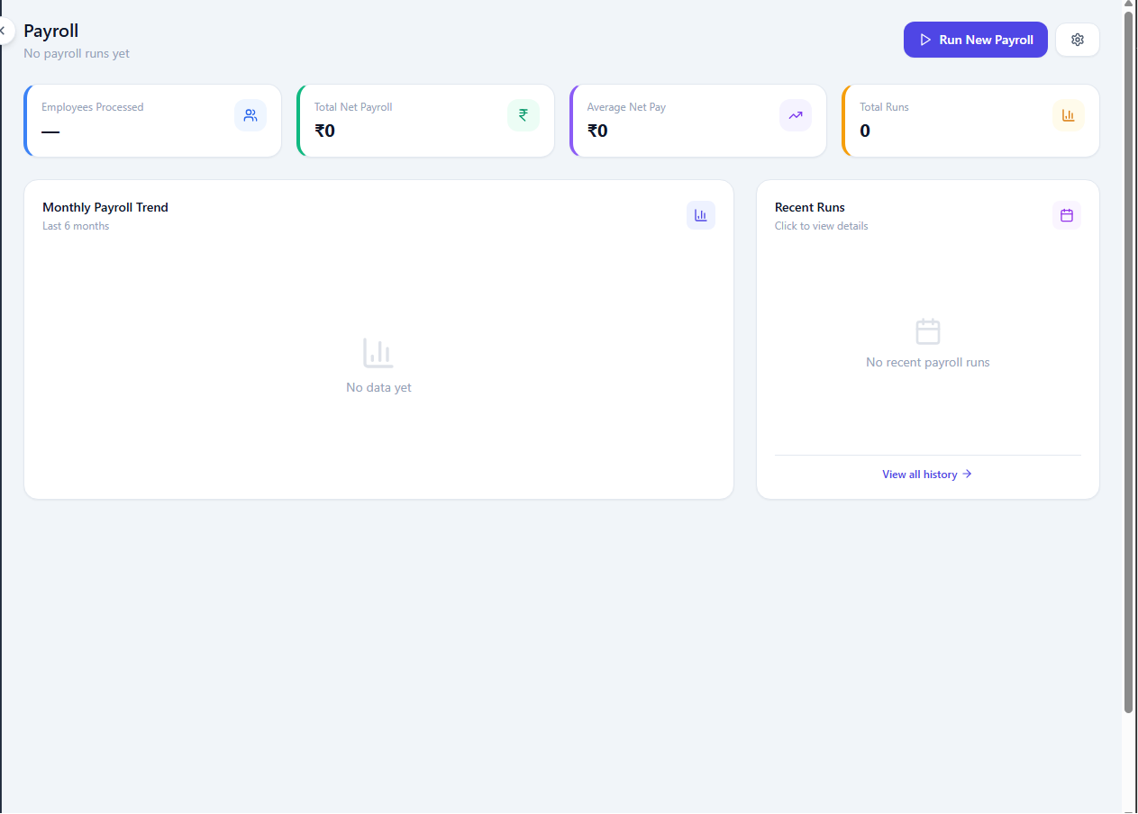 Payroll Processing - Suntel HRMS feature screenshot